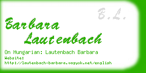 barbara lautenbach business card